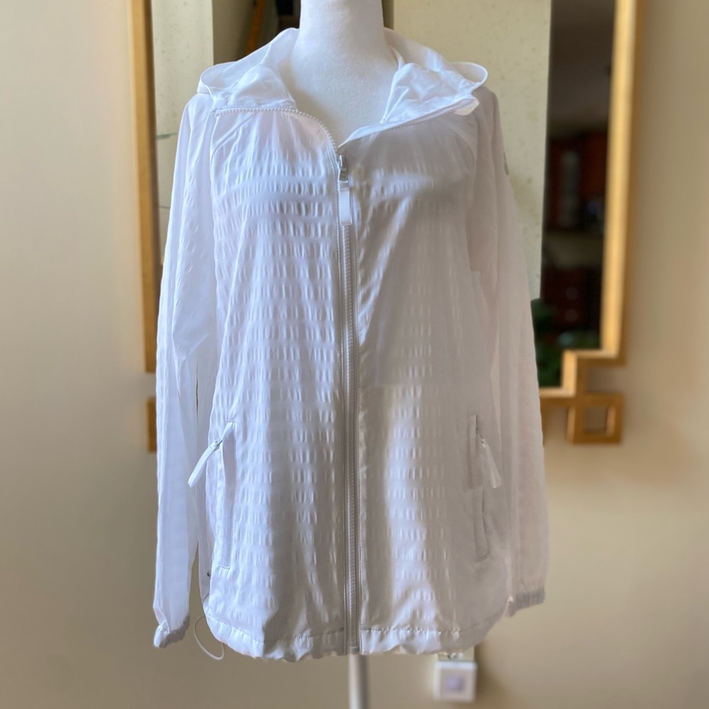 Tommy Bahama Amelia Islandzone Windbreaker white sz Small - Picture 3 of 16